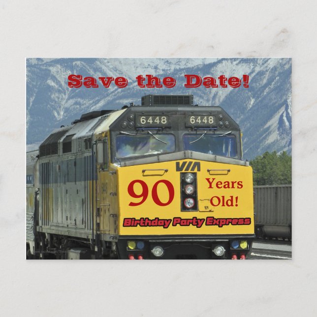 Carte postale pour la fête du 90e anniversaire Mot (Devant)