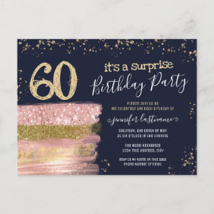 Carte postale pour la fête surprise des 60 ans ave