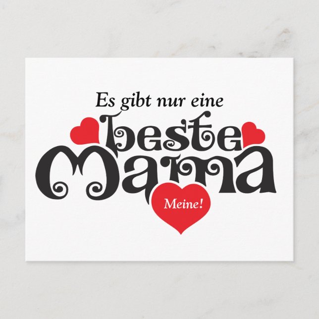 Carte Postale Pour la meilleure maman... (Devant)