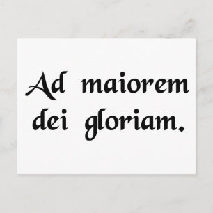 Carte Postale Pour la plus grande gloire de Dieu