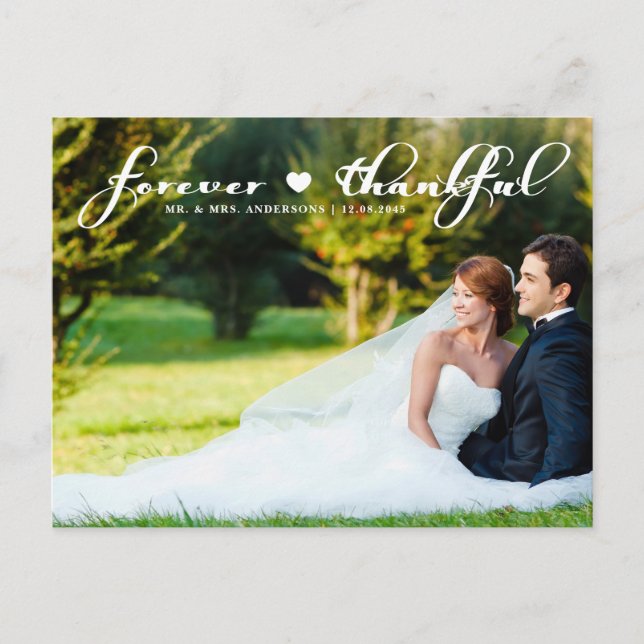 Carte postale pour le Mariage photo Forever (Devant)