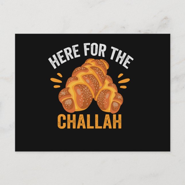 Carte Postale Pour le pain d'Hanoukka juif challah amusant (Devant)
