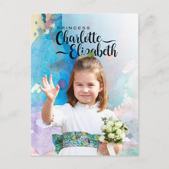 Carte postale pour les 6 ans de la princesse Charl (Devant)