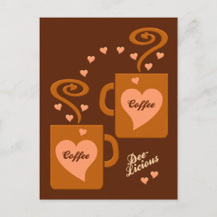 Carte postale pour les amateurs de café, personnal
