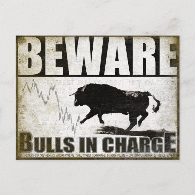 Carte postale pour les investisseurs Bull Market (Devant)