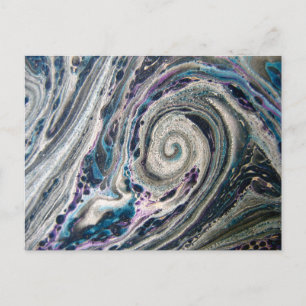 Carte postale pour peinture Abstraite bleue