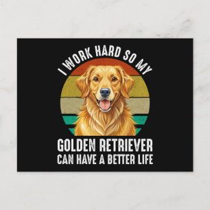 Carte Postale Pour que mon Golden Retriever ait une meilleure vi