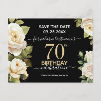 Carte postale pour sauvegarder la date du 70e anni