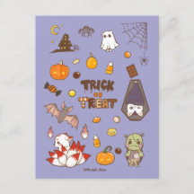 Carte postale pour thème Halloween