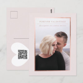 Carte Postale Pour toujours Valentines Photo Enregistrer la date