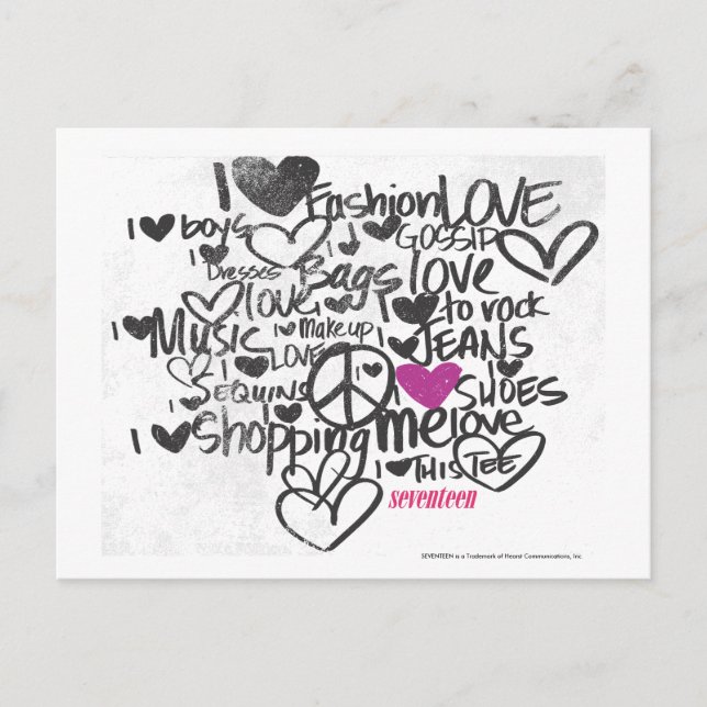 Carte Postale Pourpre de graffiti (Devant)