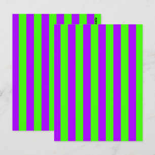 Carte Postale Pourpre Psychédélique Électrique Et Vert Arlequin