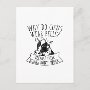 Carte Postale Pourquoi les vaches portent-elles des cloches