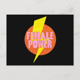 Carte Postale Pouvoir féminin Feminisme féministe Droits des fem
