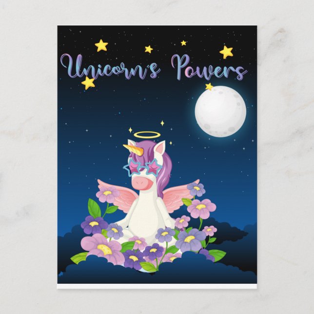 Carte Postale Pouvoirs de licorne (Devant)