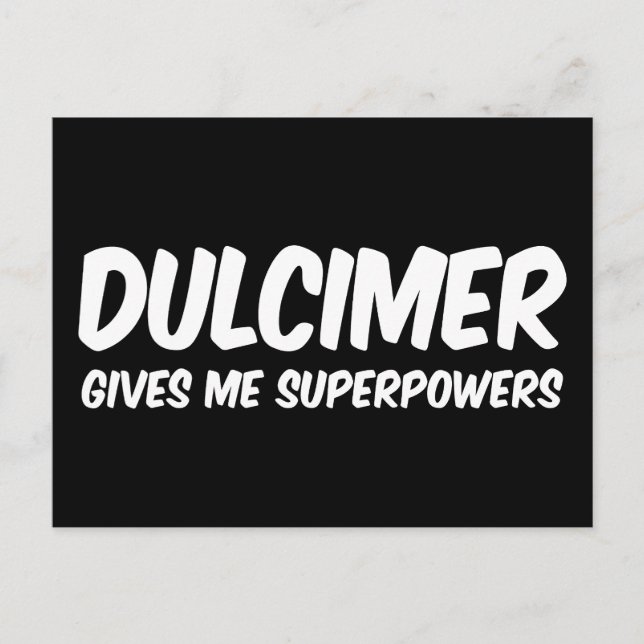 Carte Postale Pouvoirs surnaturels du dulcimer Musique de super- (Devant)