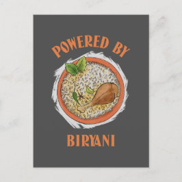 Carte Postale Powered by biryani T-Shirt
