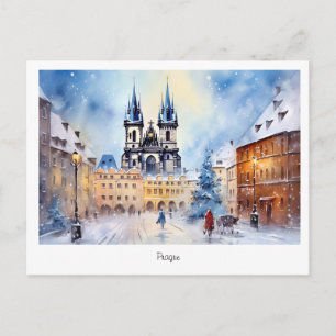 Carte postale Prague nuit de Noël en République Tc