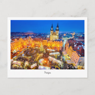 Carte postale Prague nuit de Noël en République Tc