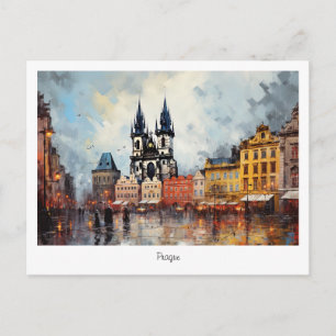 Carte postale Prague nuit en République Tchèque