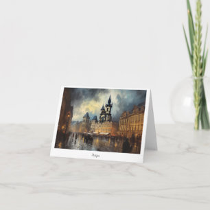 Carte postale Prague nuit en République Tchèque