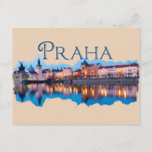 Carte Postale Praha : Ciel du soir