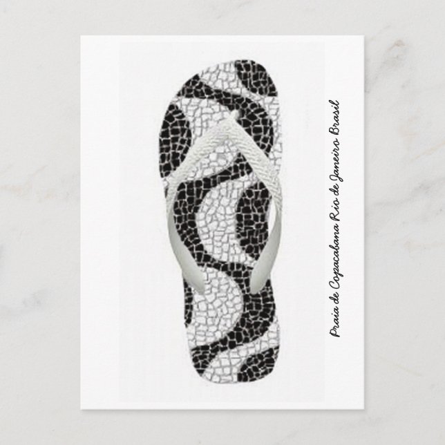 Carte Postale Praia de Copacabana Rio de Janeiro Brasil (Devant)