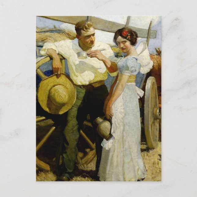 Carte Postale "Prairie Couple and Wagon" par NC Wyeth (Devant)