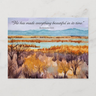 Carte Postale Prayer Card Autumn Desert Scripture Ecclesiastes