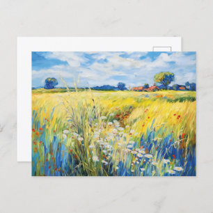 Carte Postale Pré fleur sauvage le long de la rivière Havel