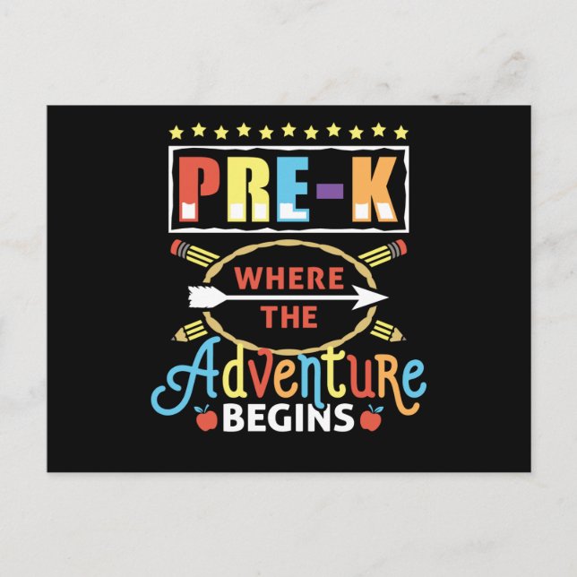 Carte Postale Pré-K où commence l'aventure (Devant)