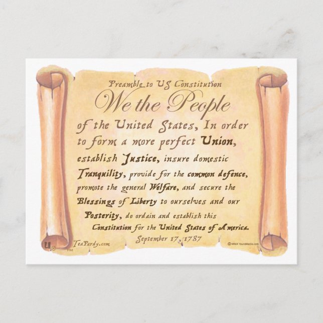 Carte Postale Préambule de la Constitution H (Devant)