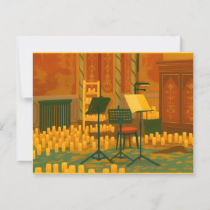 Carte Postale Prelude aux chandelles - Salle de musique, Pavillo