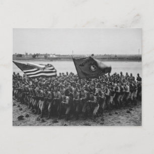 Carte Postale Premier à combattre - US Marines - 1918