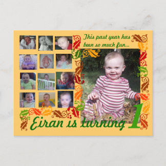 Carte Postale Premier anniversaire 12 mois photos