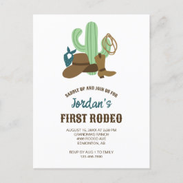 Carte Postale Premier Anniversaire de Rodéo 1er Cow-boy Mignon O