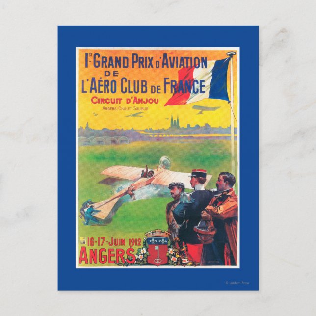 Carte Postale Premier Grand Prix de l'aviation (Devant)