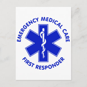 Carte Postale Premier intervenant en soins Médicales d'urgence