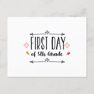 Carte Postale Premier jour de 5e année