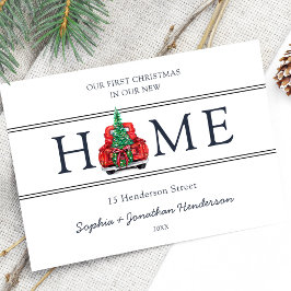 Carte Postale Premier Noël dans notre nouvelle maison Noël