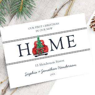 Carte Postale Premier Noël dans notre nouvelle maison Noël