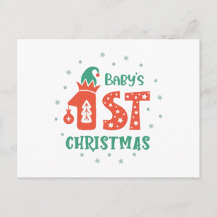 Carte Postale Premier Noël de bébé 