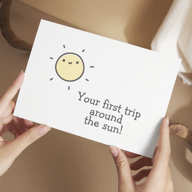 Carte Postale Premier voyage autour du soleil ! 1er anniversaire (Créateur téléchargé)