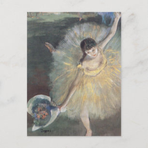 Carte Postale Première Ballerine s'inclinant sur scène Edgar Deg