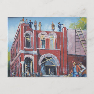 Carte Postale Première construction de la Banque d'État