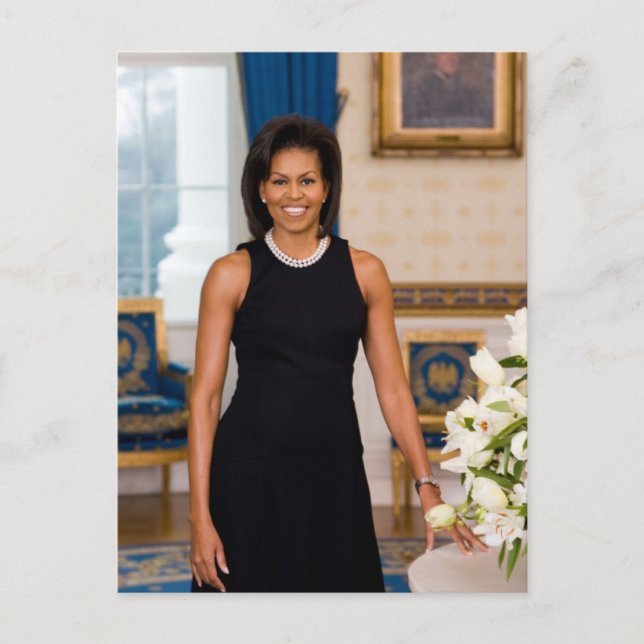 CARTE POSTALE PREMIÈRE DAME MICHELLE OBAMA (Devant)