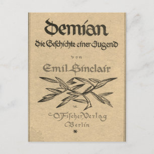 Carte Postale Première édition couverture de Demian (1919)