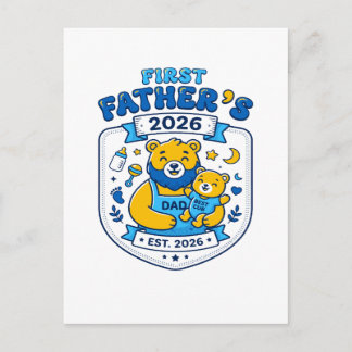 Carte Postale Première fête des pères 2026 Meilleur papa de l'ou