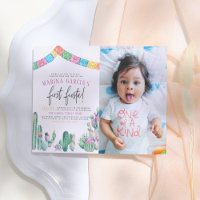 Première Fiesta Cactus Cute Girl Anniversaire Phot