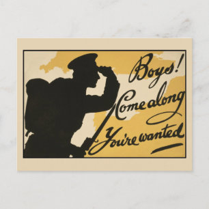 Carte Postale Première Guerre mondiale britannique vintage